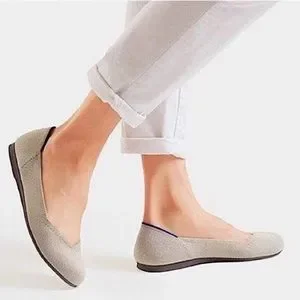 Rothy's | Shoes | Rothys The Flat Flax Birdseye Greyround Toe Womens ...